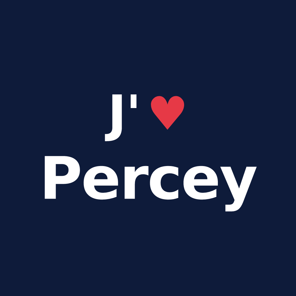T-shirt personnalisé Percey — design J'aime Percey