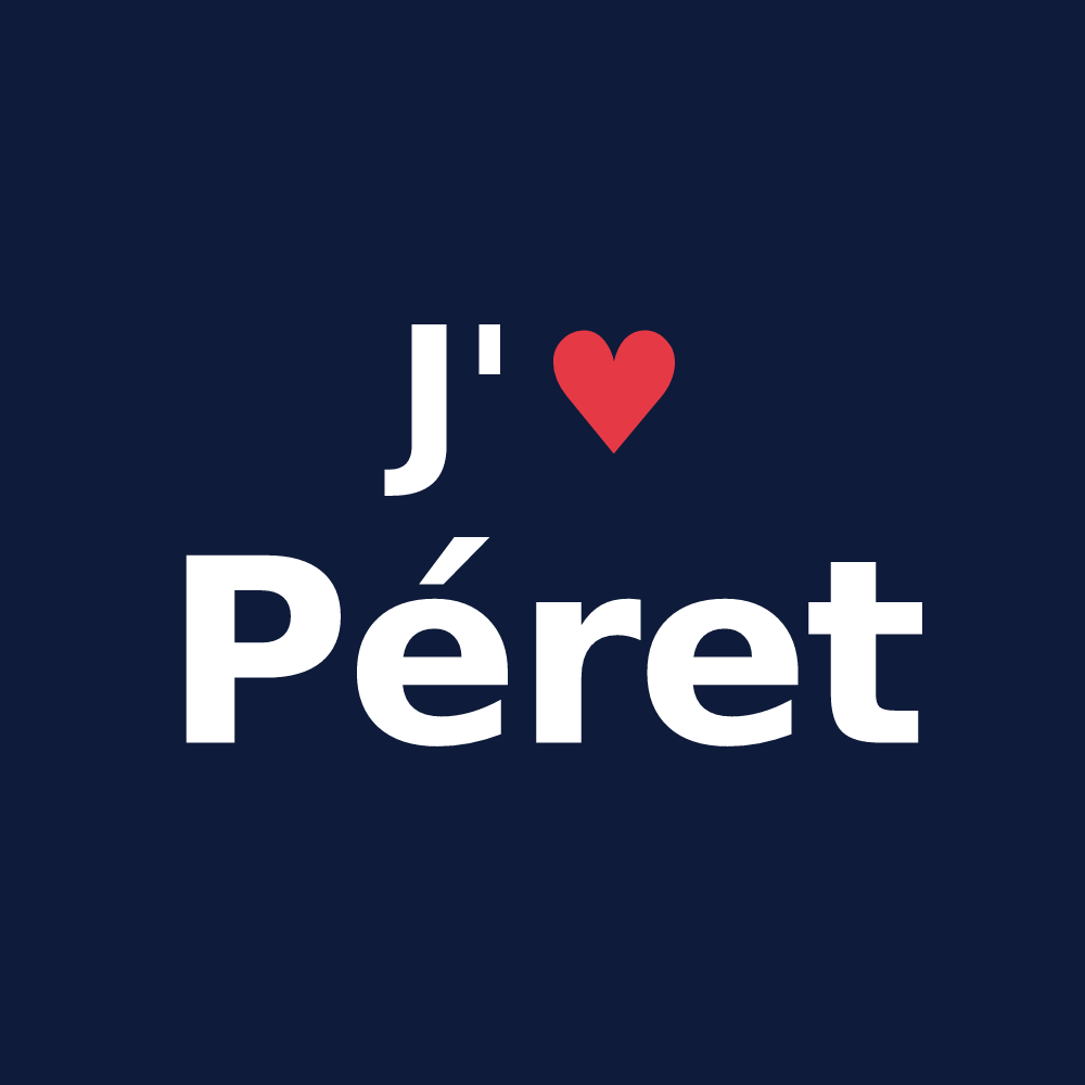 T-shirt personnalisé Péret — design J'aime Péret
