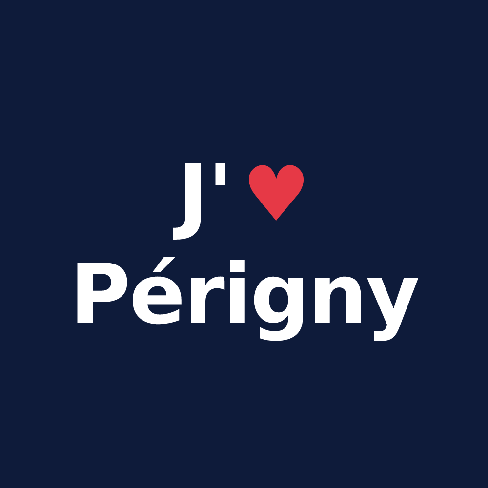 T-shirt personnalisé Périgny — design « J'aime Périgny » imprimé sur le t-shirt