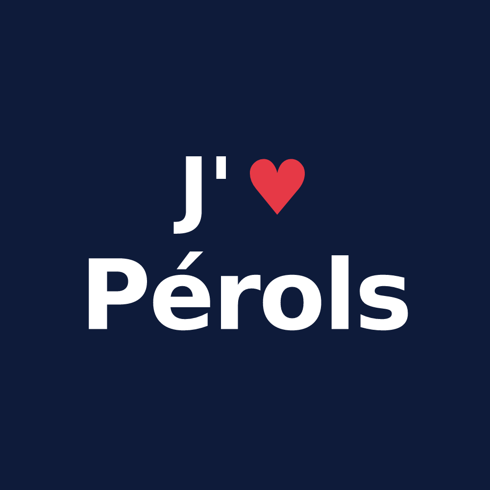 T-shirt personnalisé Pérols — design J'aime Pérols