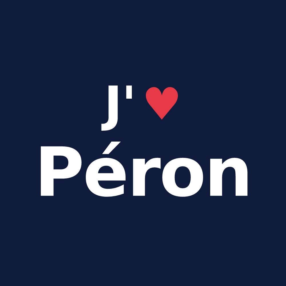 T-shirt personnalisé Péron — design J'aime Péron