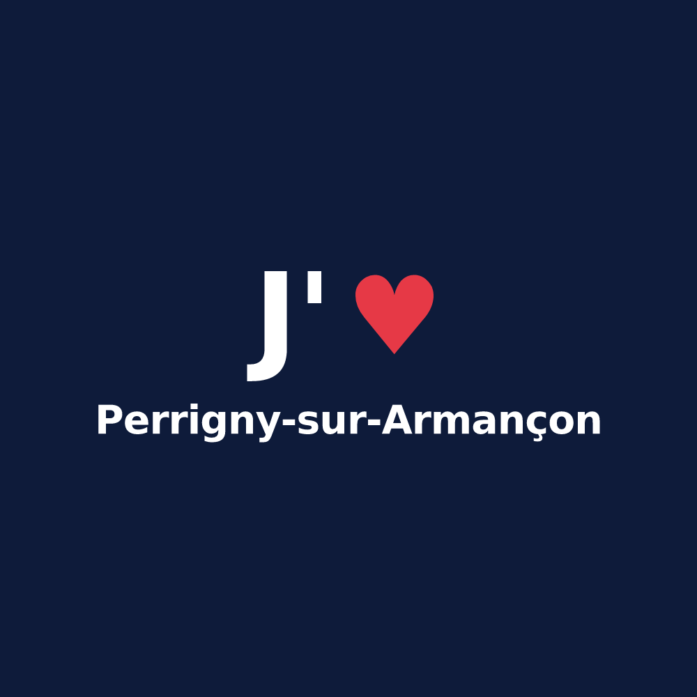 T-shirt personnalisé Perrigny-sur-Armançon — design J'aime Perrigny-sur-Armançon