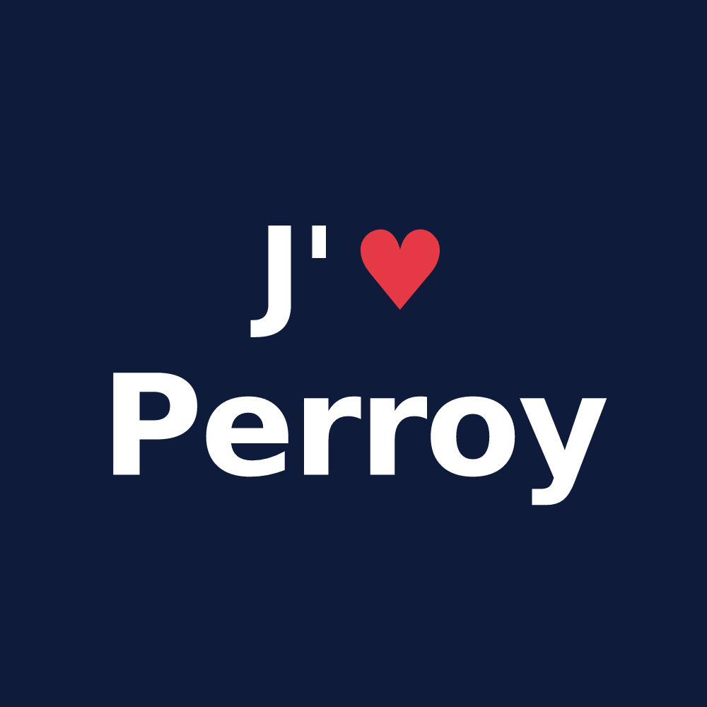 T-shirt personnalisé Perroy — design J'aime Perroy