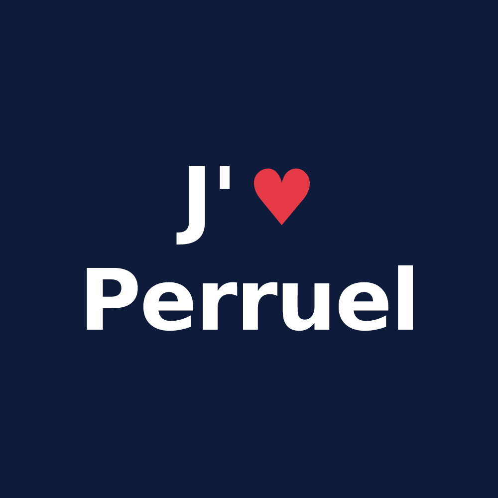 T-shirt personnalisé Perruel — design J'aime Perruel