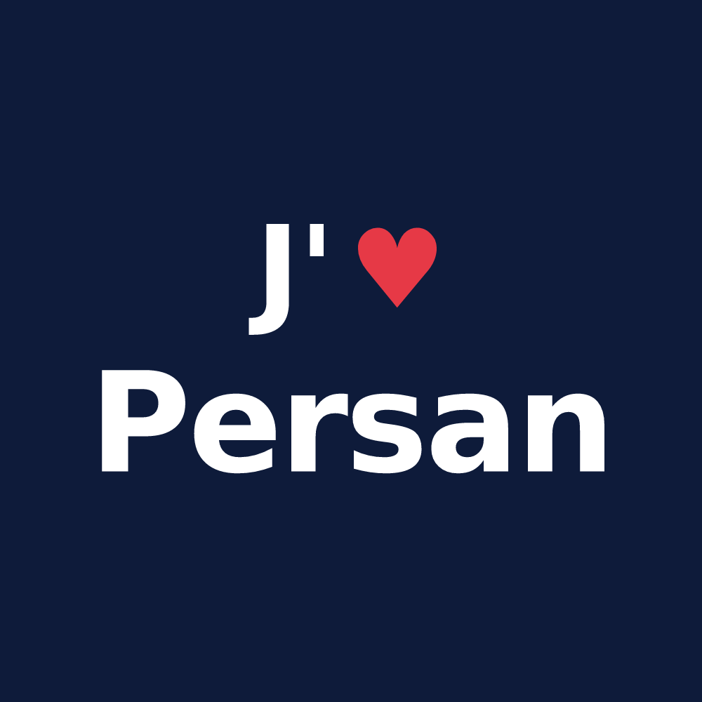 T-shirt personnalisé Persan — design J'aime Persan