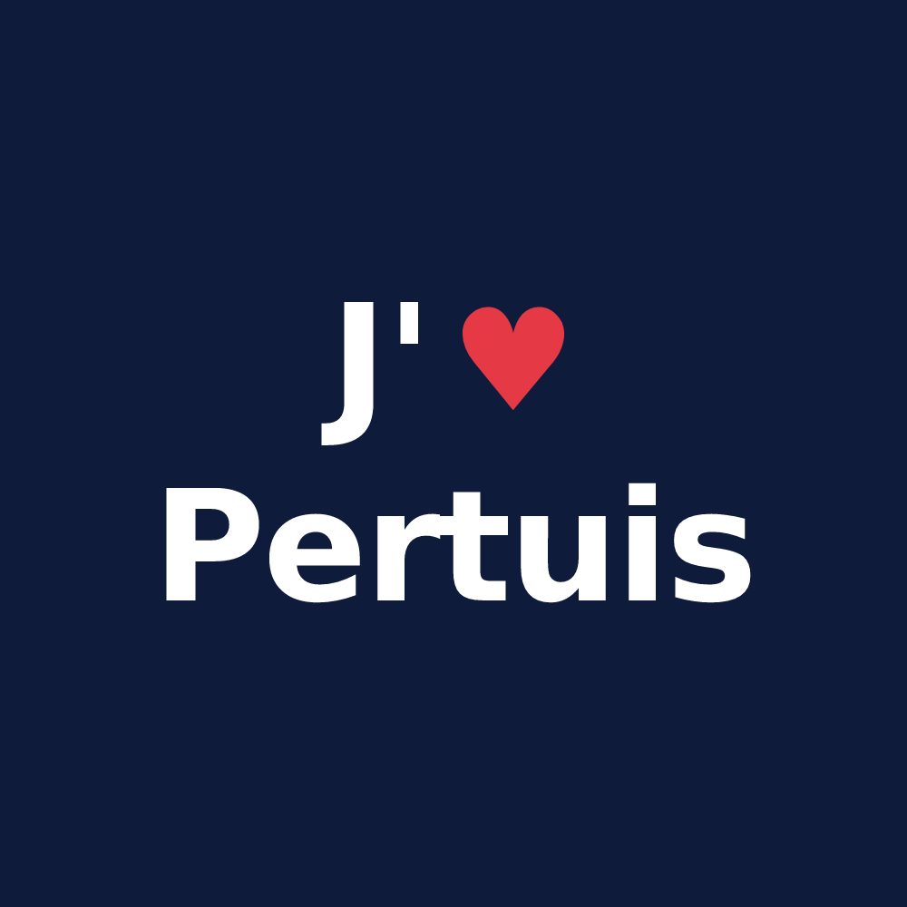 T-shirt personnalisé Pertuis — design J'aime Pertuis