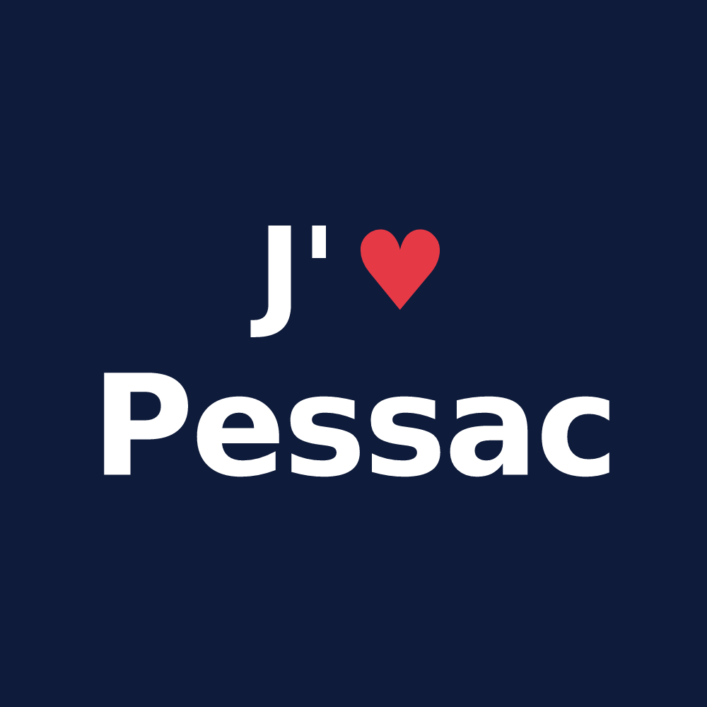T-shirt personnalisé Pessac — design J'aime Pessac
