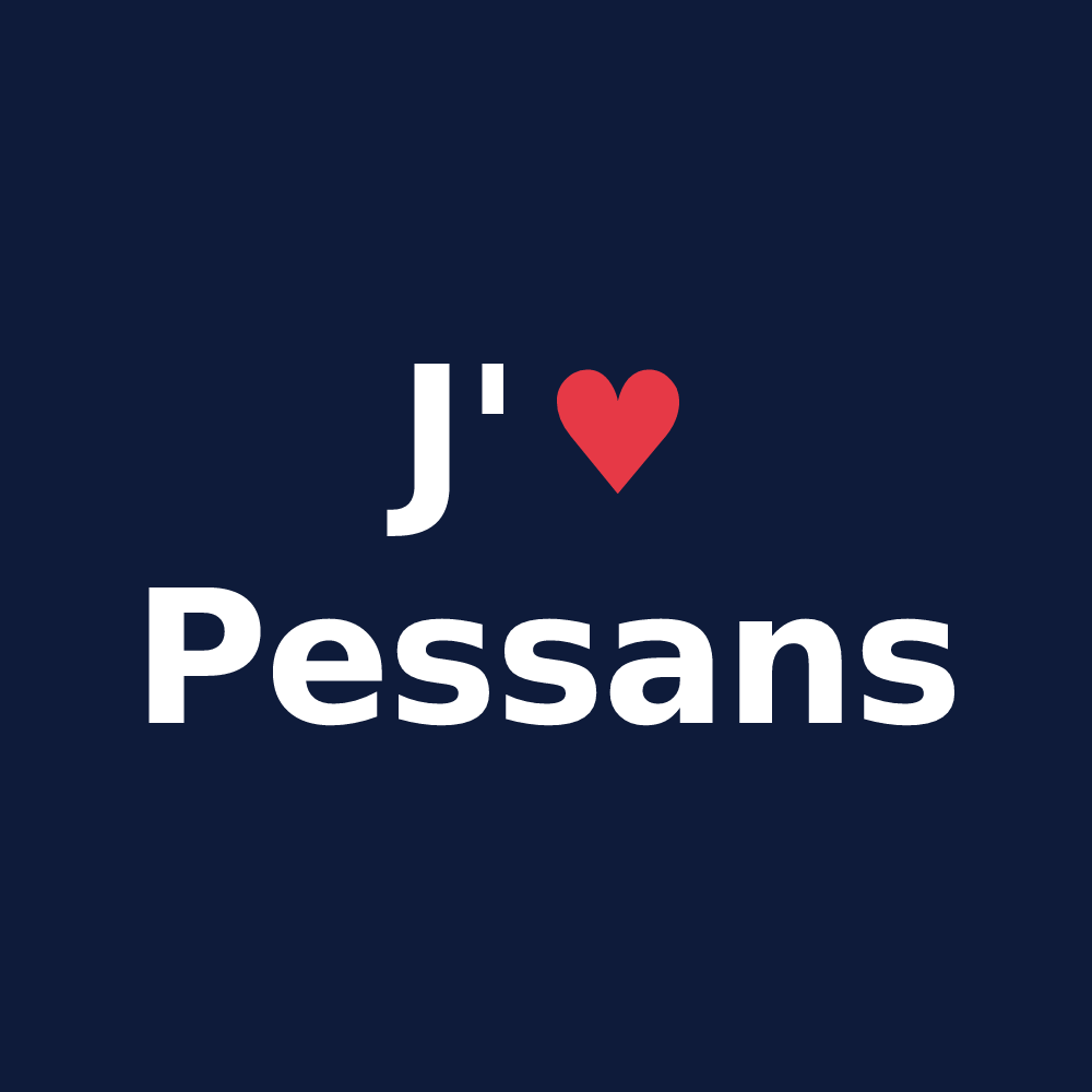 T-shirt personnalisé Pessans — design J'aime Pessans