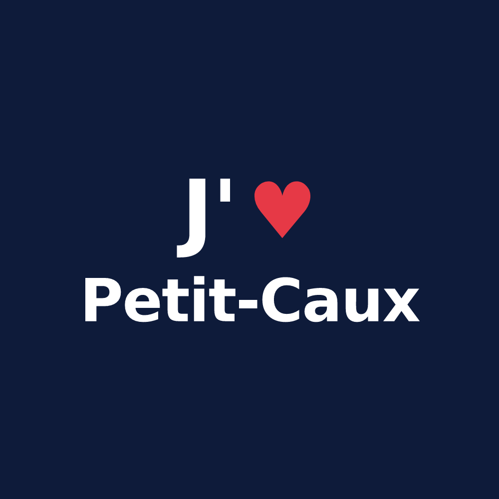 T-shirt personnalisé Petit-Caux — design J'aime Petit-Caux