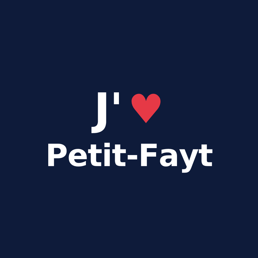 T-shirt personnalisé Petit-Fayt — design J'aime Petit-Fayt