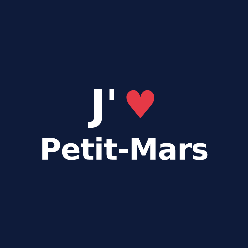 T-shirt personnalisé Petit-Mars — design J'aime Petit-Mars