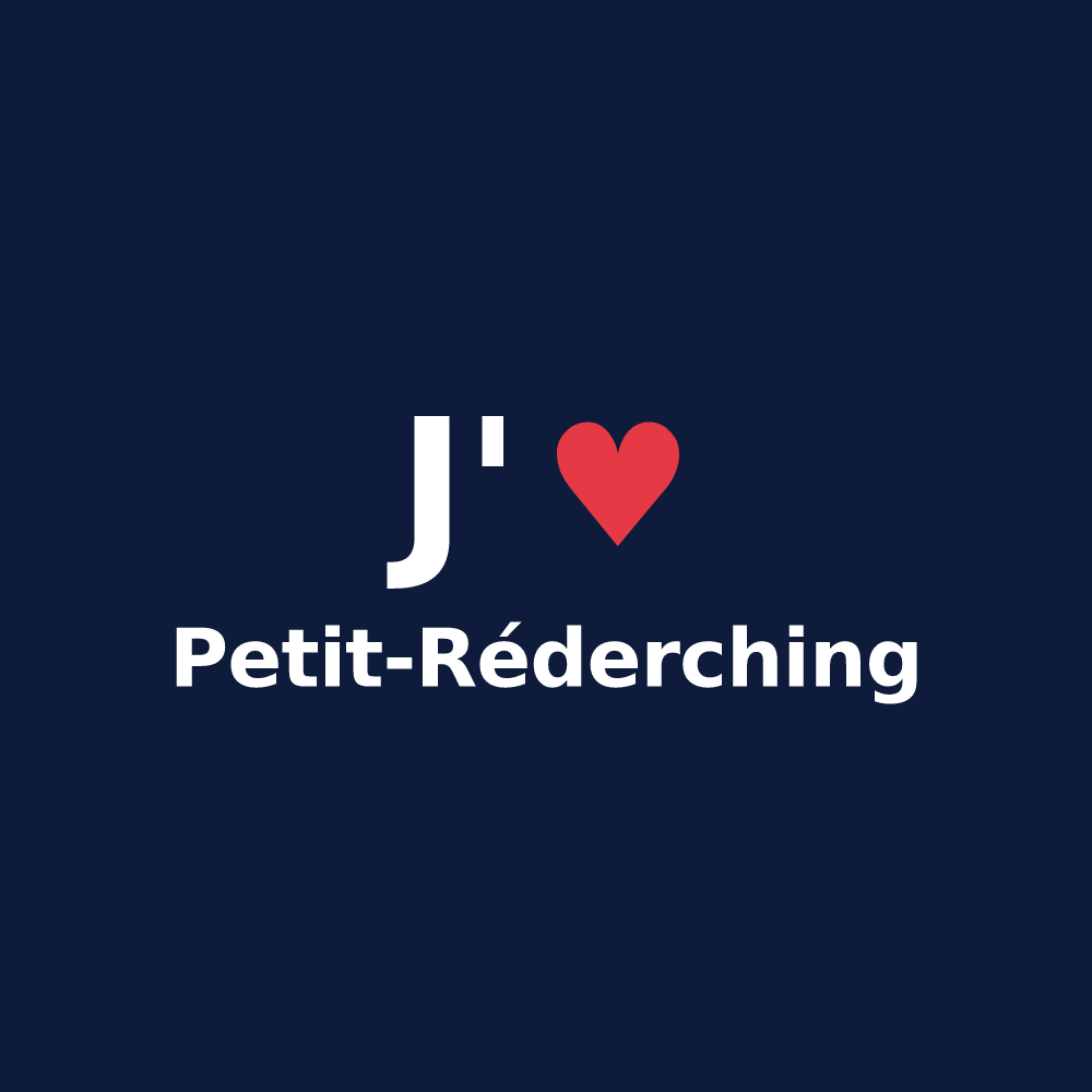 T-shirt personnalisé Petit-Réderching — design J'aime Petit-Réderching