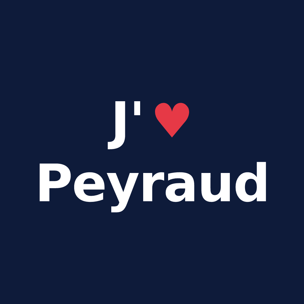 T-shirt personnalisé Peyraud — design J'aime Peyraud