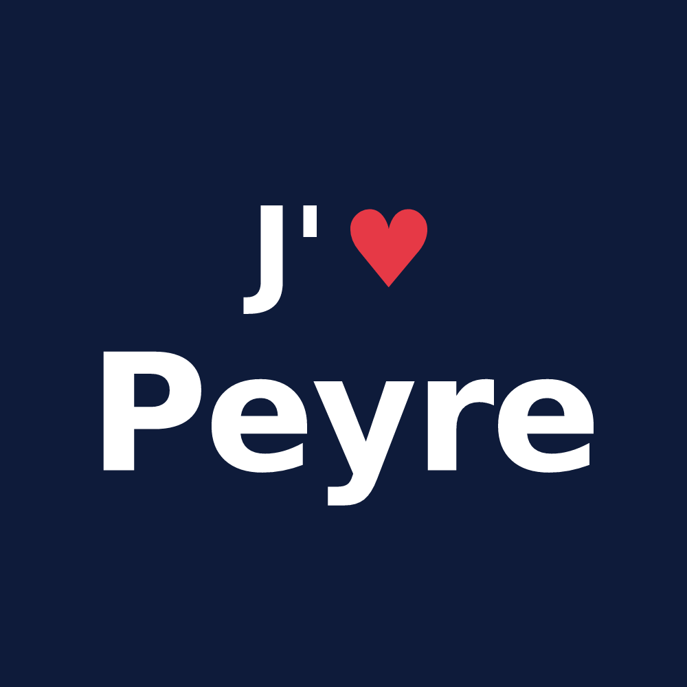 T-shirt personnalisé Peyre — design J'aime Peyre
