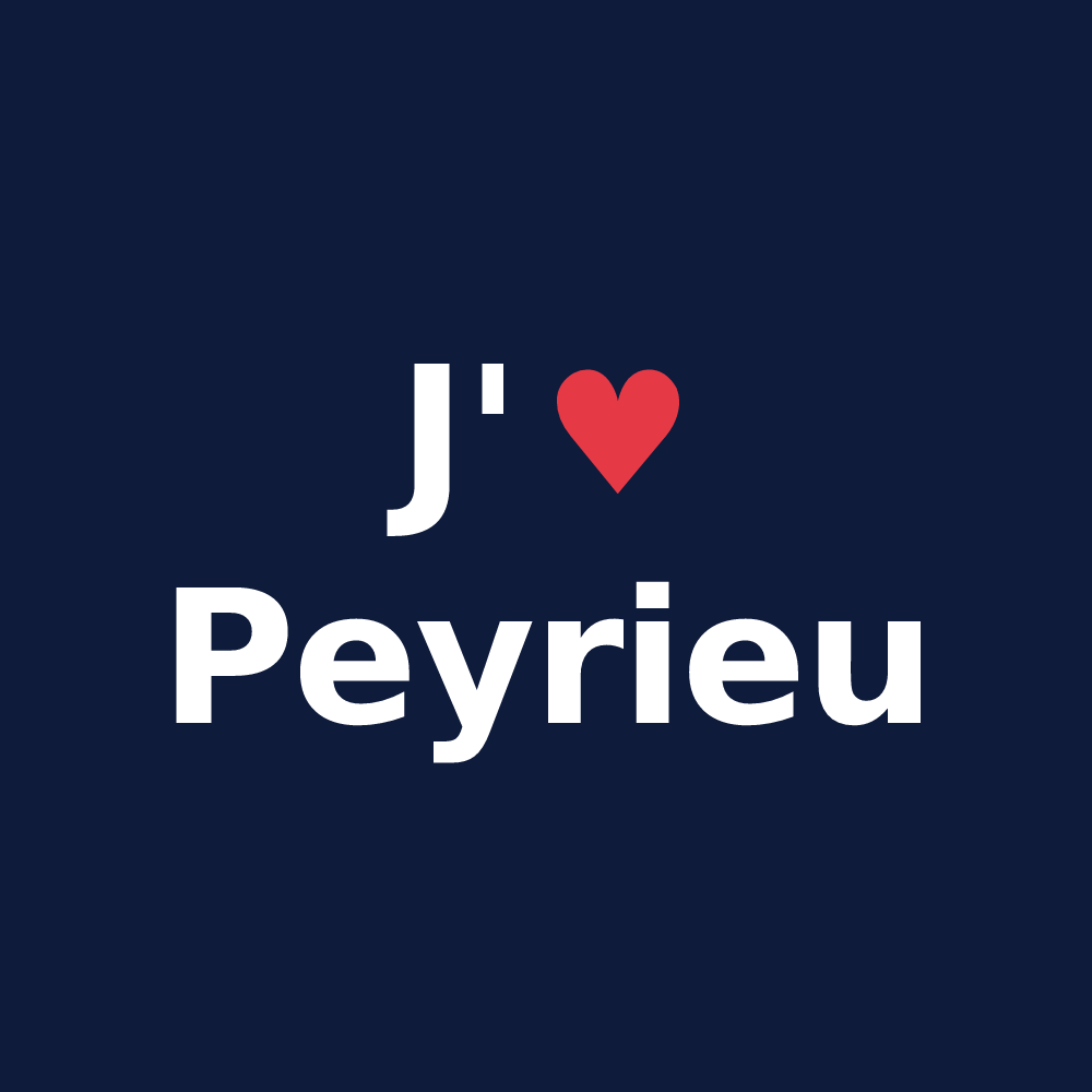T-shirt personnalisé Peyrieu — design J'aime Peyrieu