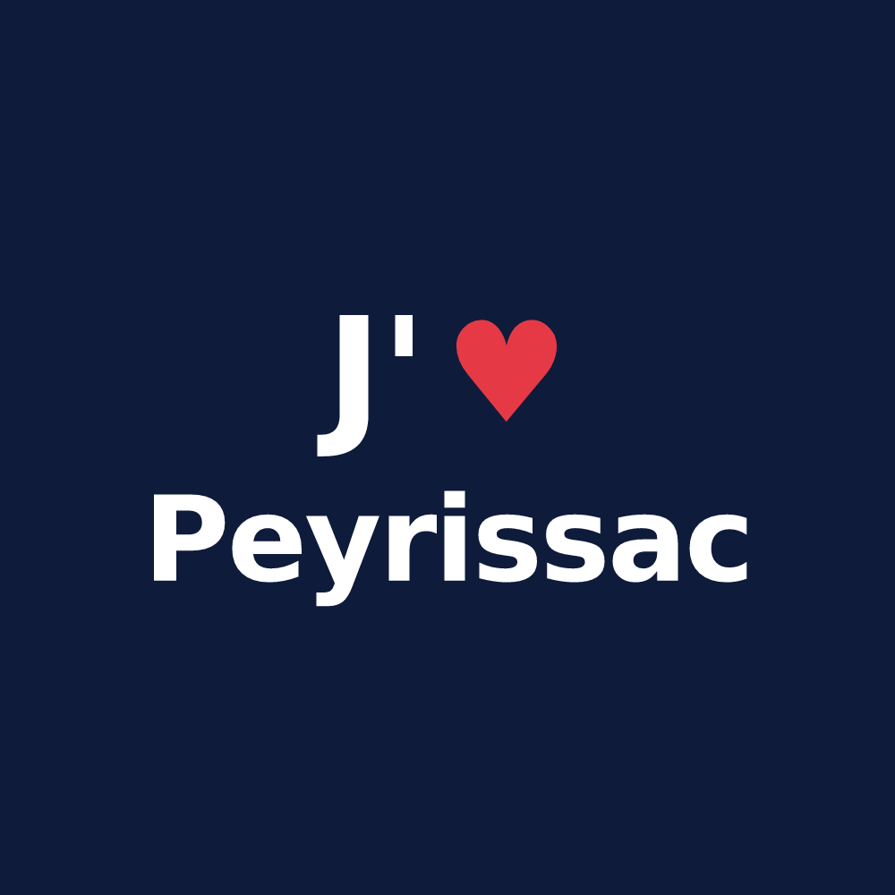 T-shirt personnalisé Peyrissac — design J'aime Peyrissac