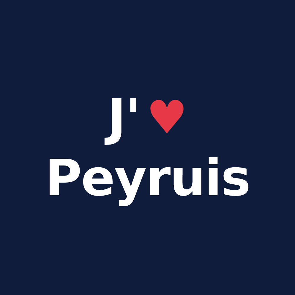 T-shirt personnalisé Peyruis — design J'aime Peyruis
