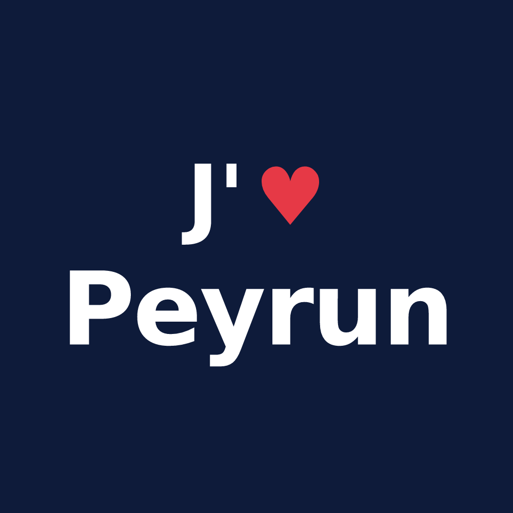 T-shirt personnalisé Peyrun — design J'aime Peyrun
