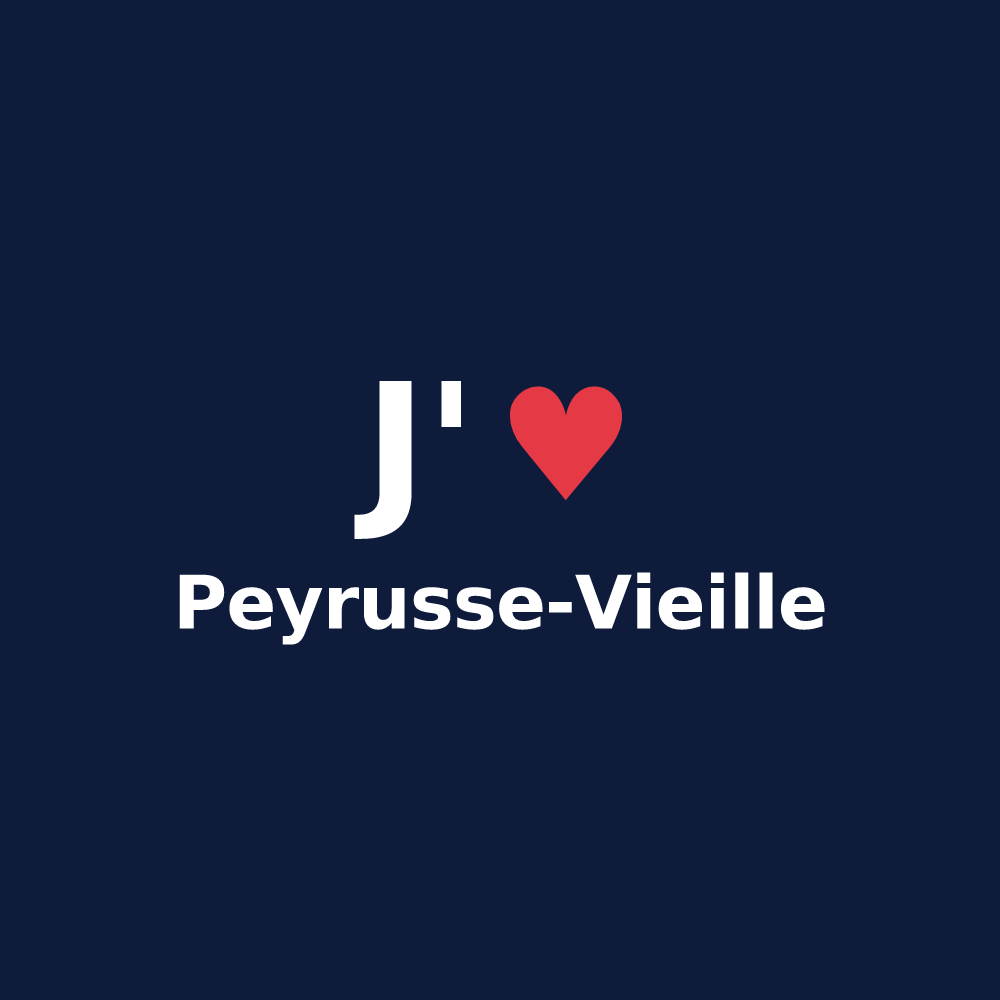 T-shirt personnalisé Peyrusse-Vieille — design J'aime Peyrusse-Vieille