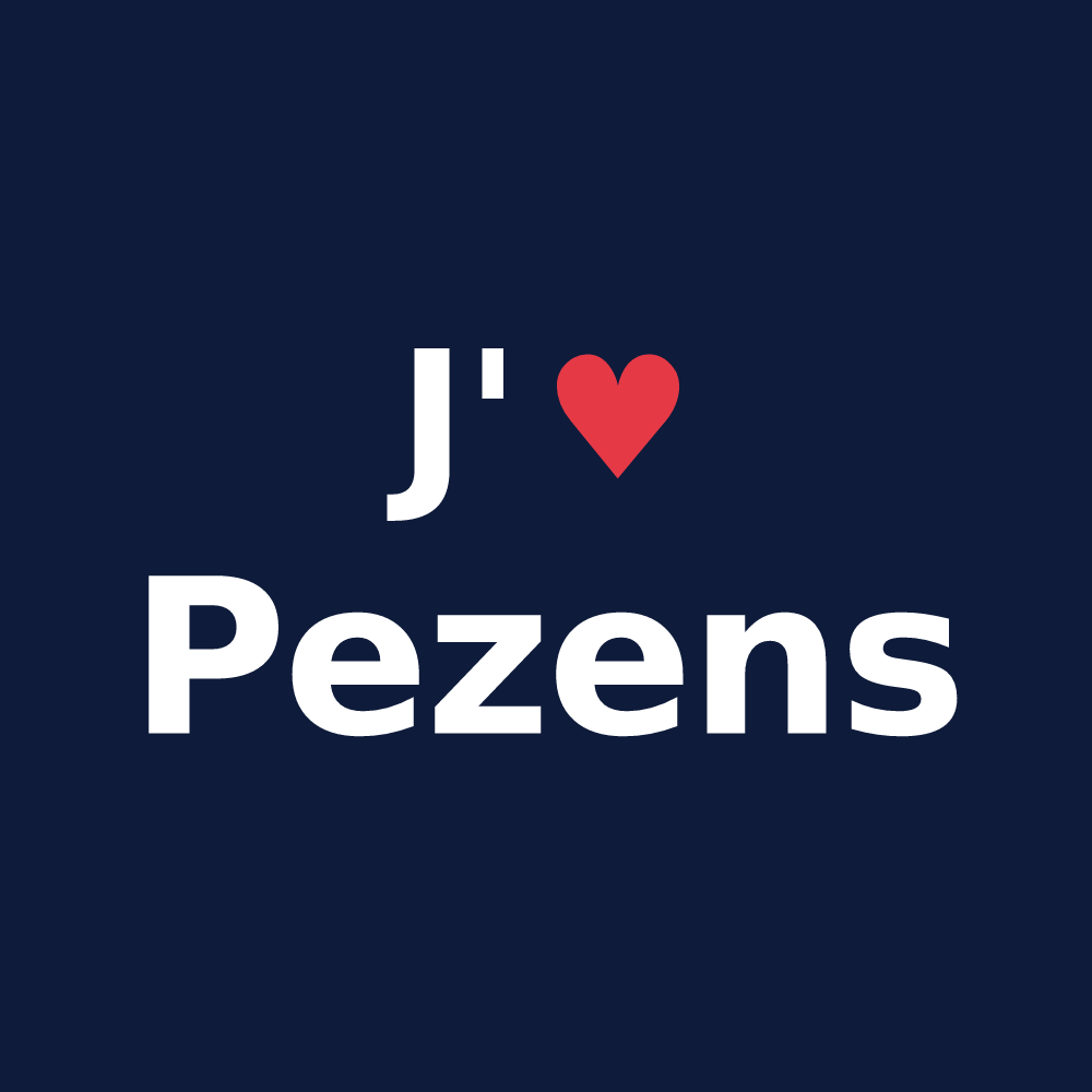 T-shirt personnalisé Pezens — design J'aime Pezens