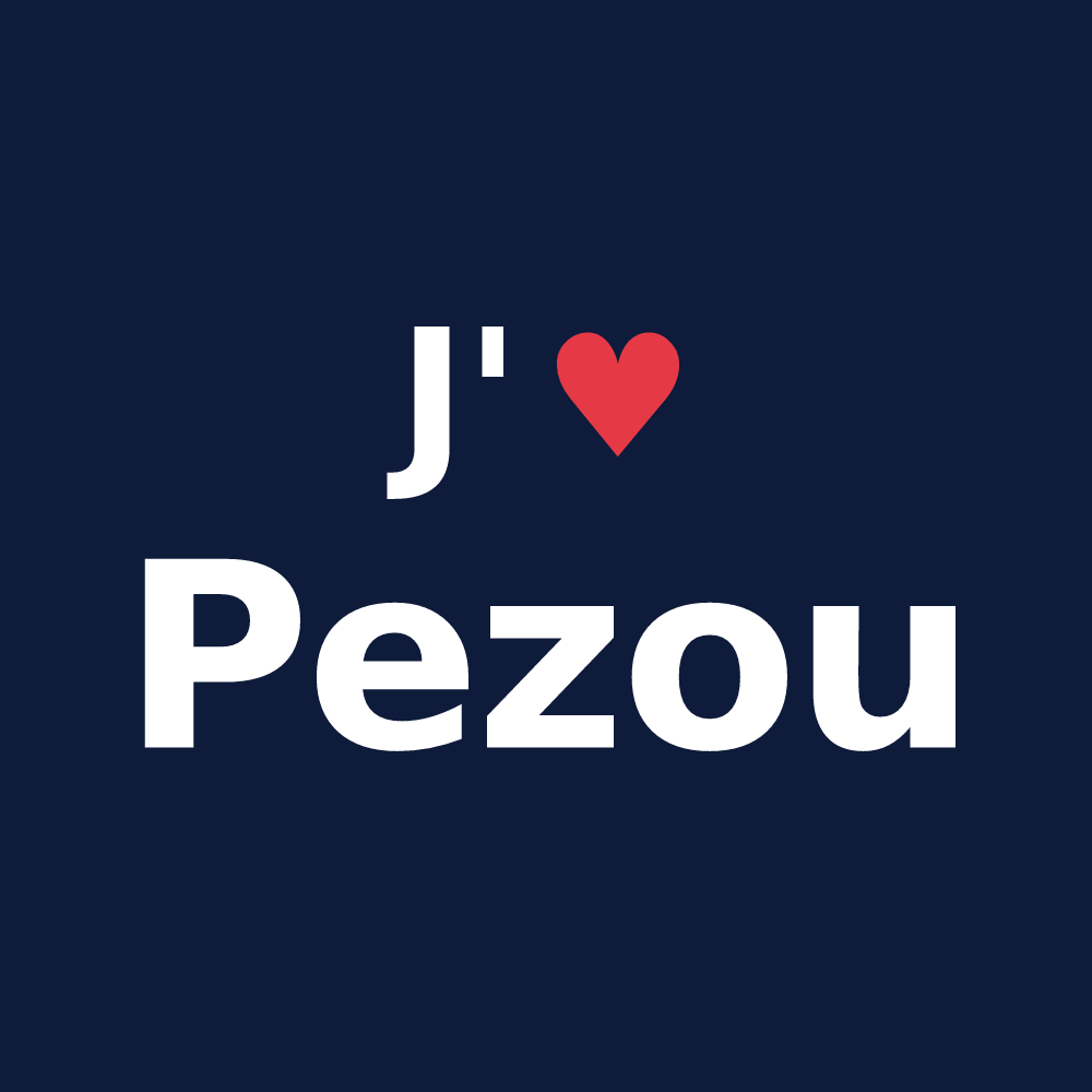 T-shirt personnalisé Pezou — design J'aime Pezou