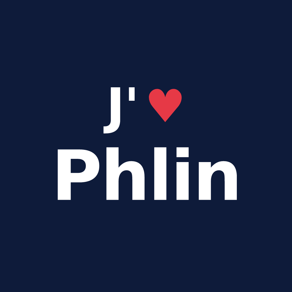 T-shirt personnalisé Phlin — design J'aime Phlin