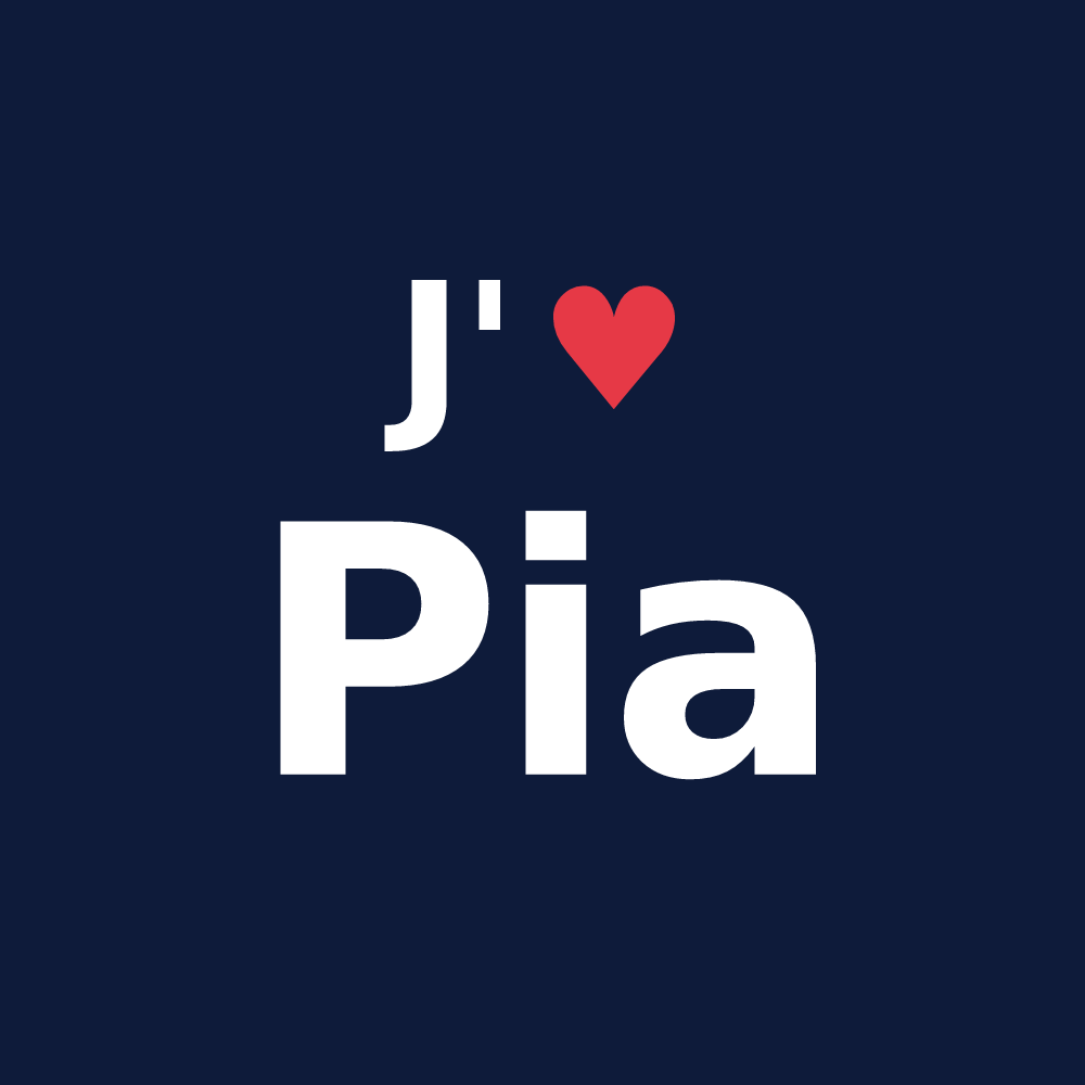 T-shirt personnalisé Pia — design J'aime Pia