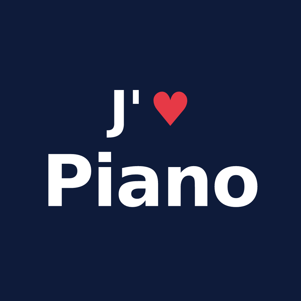 T-shirt personnalisé Piano — design J'aime Piano