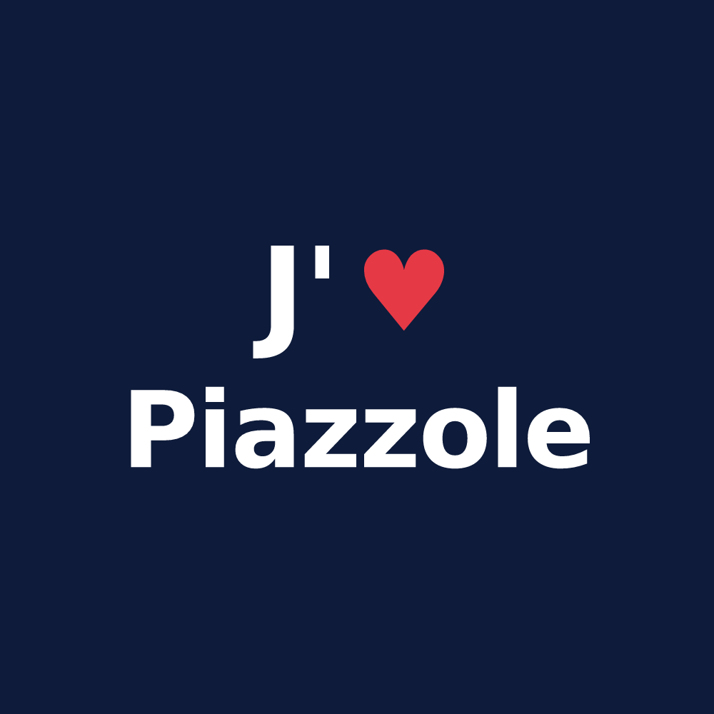 T-shirt personnalisé Piazzole — design J'aime Piazzole