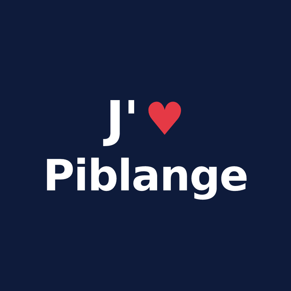 T-shirt personnalisé Piblange — design J'aime Piblange