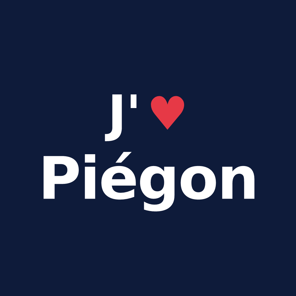 T-shirt personnalisé Piégon — design J'aime Piégon