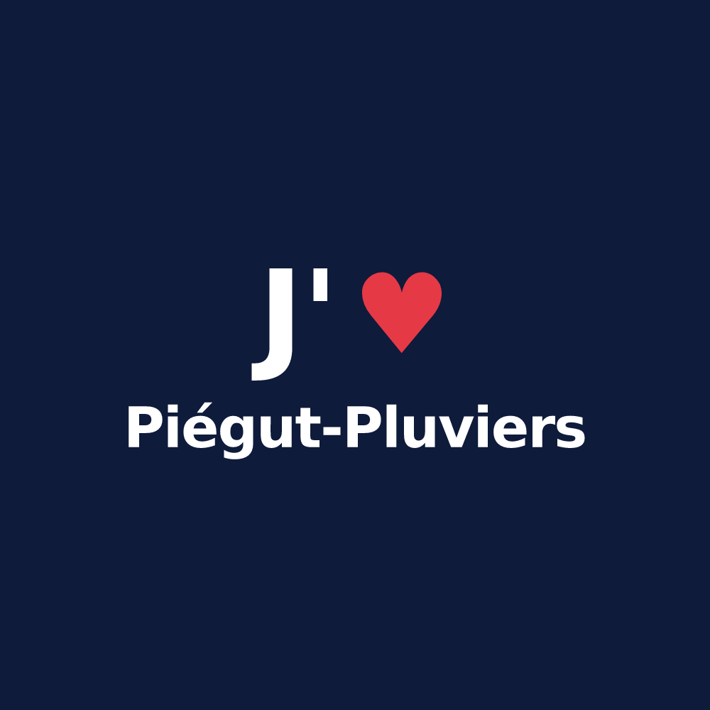 T-shirt personnalisé Piégut-Pluviers — design J'aime Piégut-Pluviers