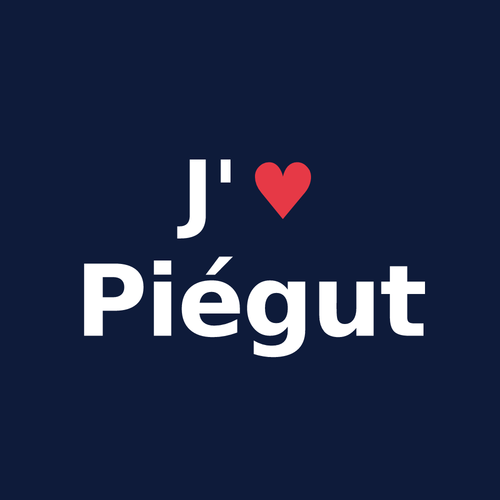T-shirt personnalisé Piégut — design J'aime Piégut