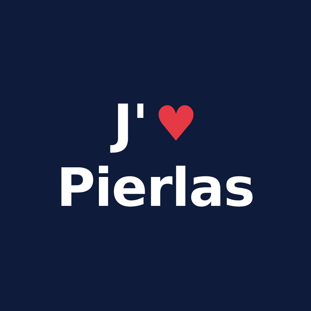 T-shirt personnalisé Pierlas — design J'aime Pierlas