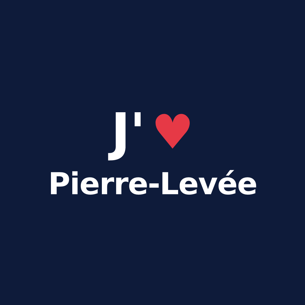 T-shirt personnalisé Pierre-Levée — design J'aime Pierre-Levée