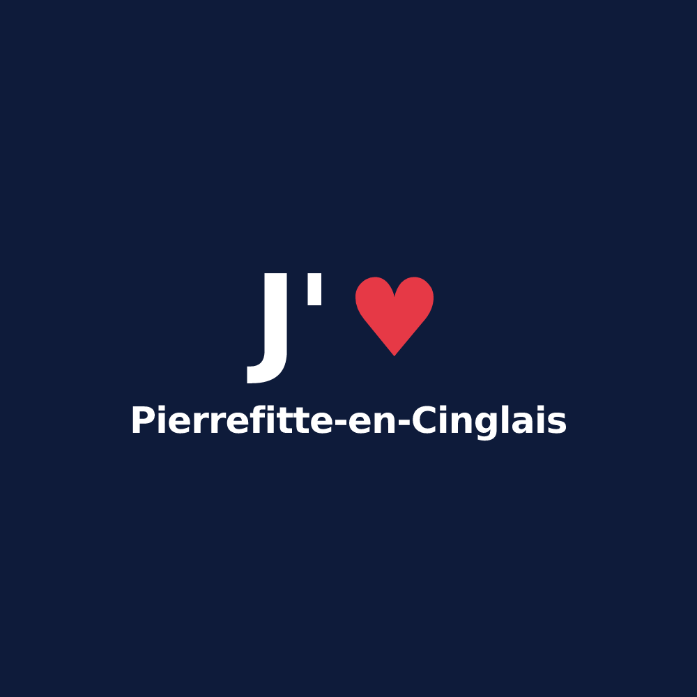 T-shirt personnalisé Pierrefitte-en-Cinglais — design J'aime Pierrefitte-en-Cinglais