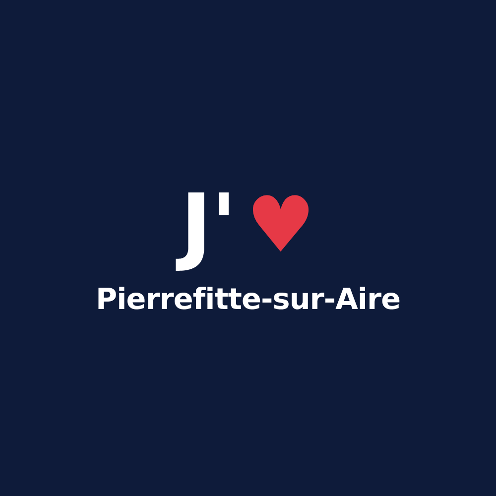 T-shirt personnalisé Pierrefitte-sur-Aire — design J'aime Pierrefitte-sur-Aire