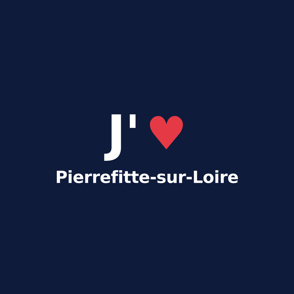 T-shirt personnalisé Pierrefitte-sur-Loire — design J'aime Pierrefitte-sur-Loire