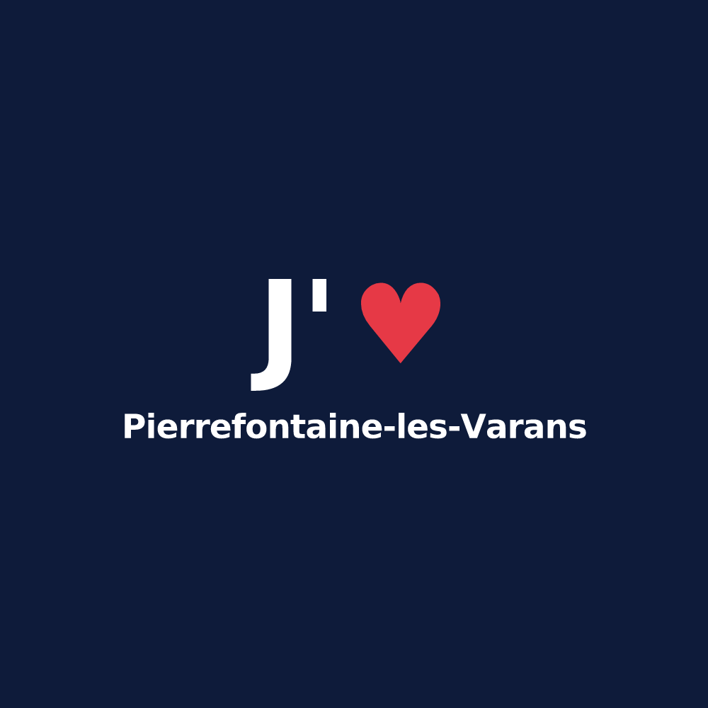 T-shirt personnalisé Pierrefontaine-les-Varans — design J'aime Pierrefontaine-les-Varans