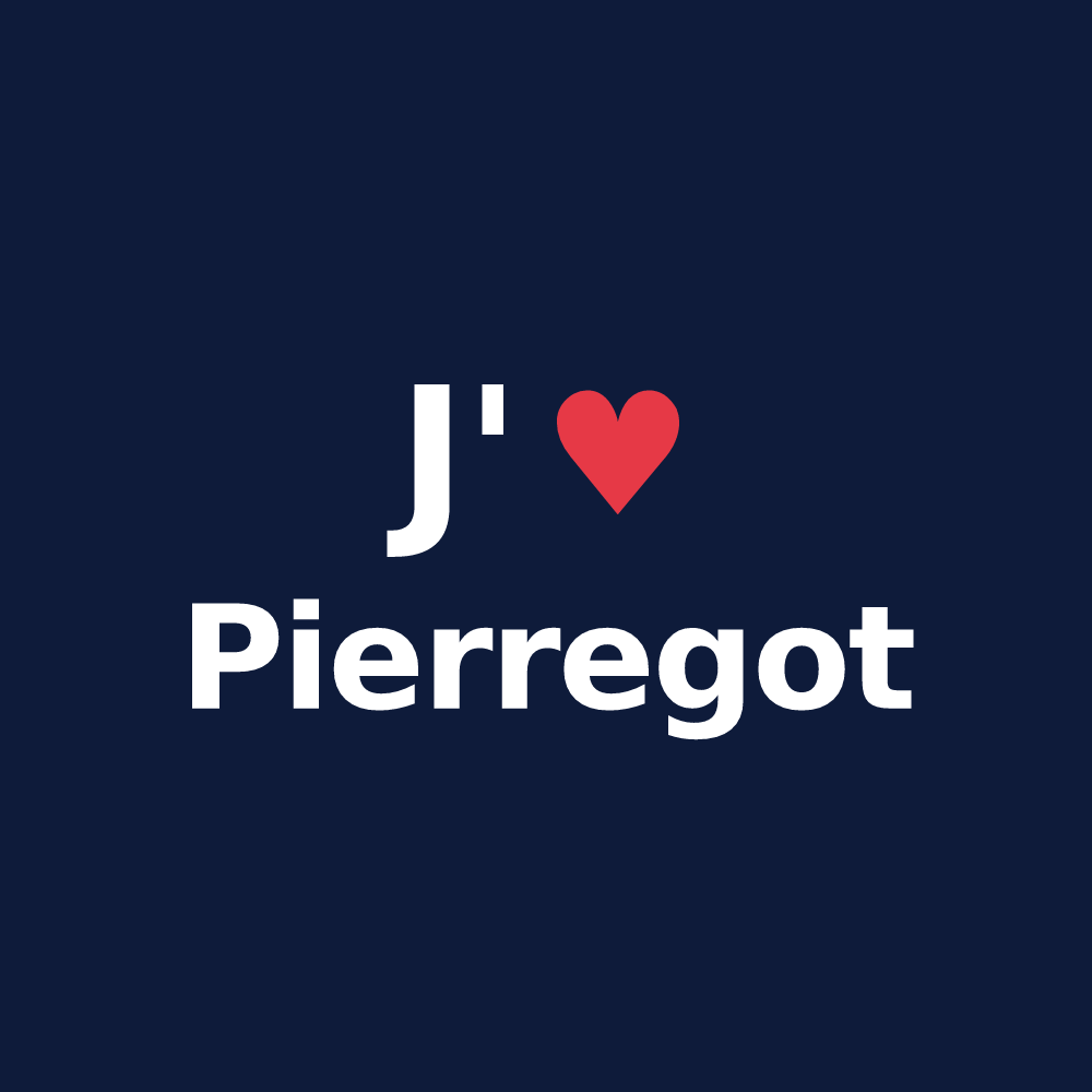 T-shirt personnalisé Pierregot — design J'aime Pierregot