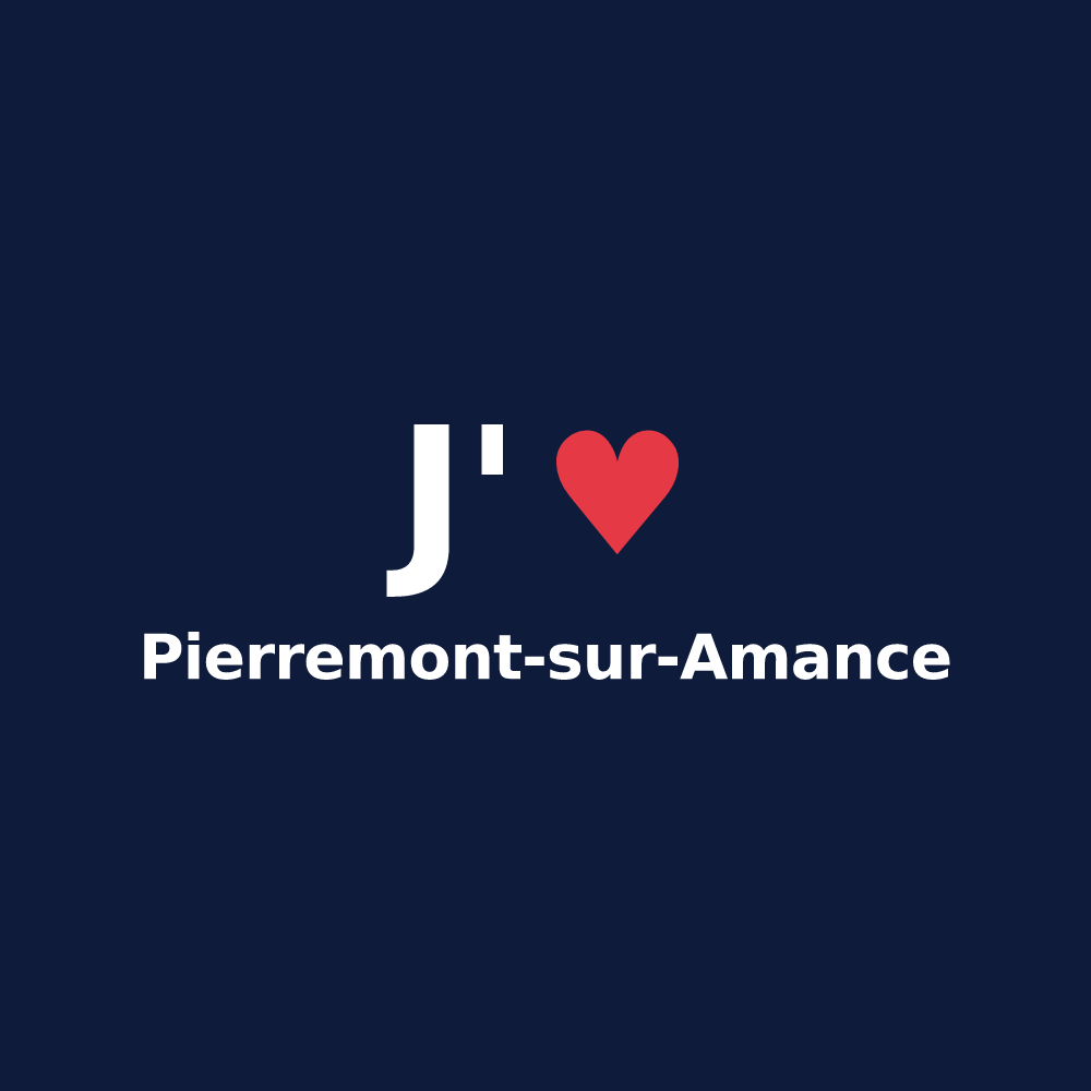 T-shirt personnalisé Pierremont-sur-Amance — design J'aime Pierremont-sur-Amance