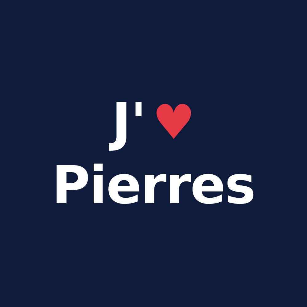 T-shirt personnalisé Pierres — design J'aime Pierres