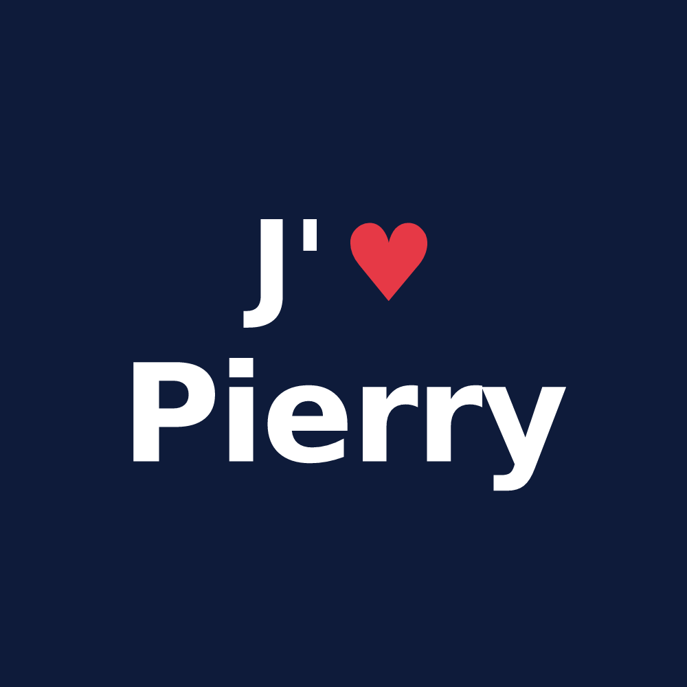 T-shirt personnalisé Pierry — design J'aime Pierry