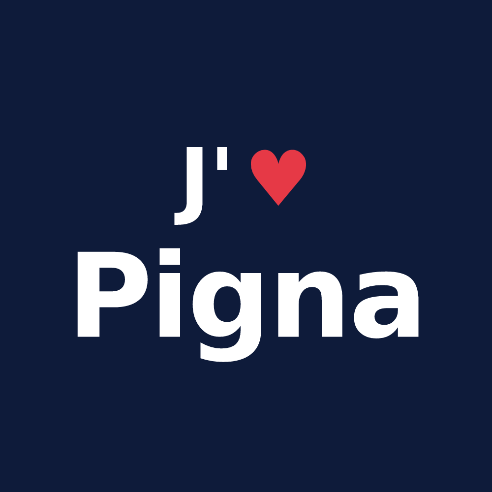 T-shirt personnalisé Pigna — design J'aime Pigna