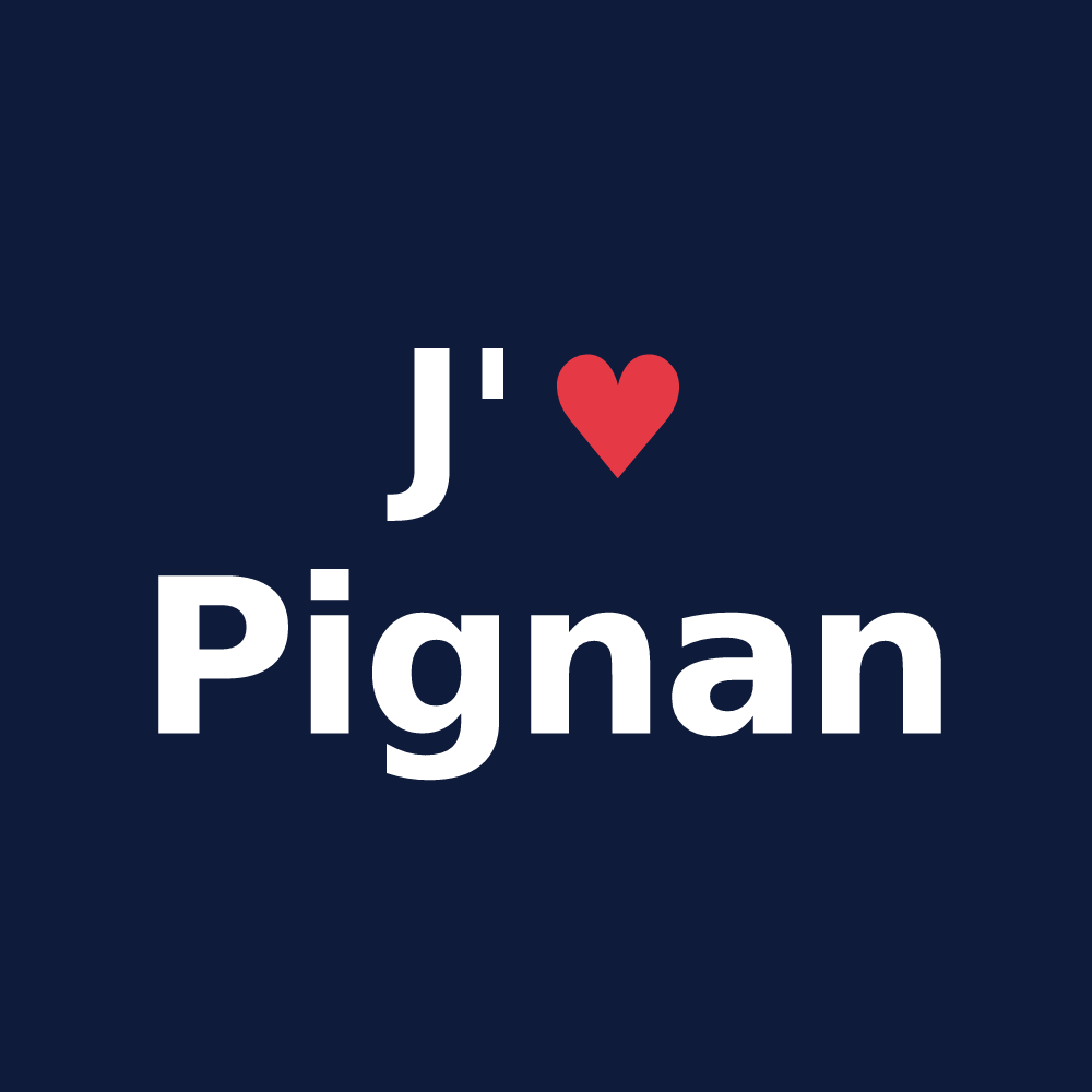 T-shirt personnalisé Pignan — design J'aime Pignan