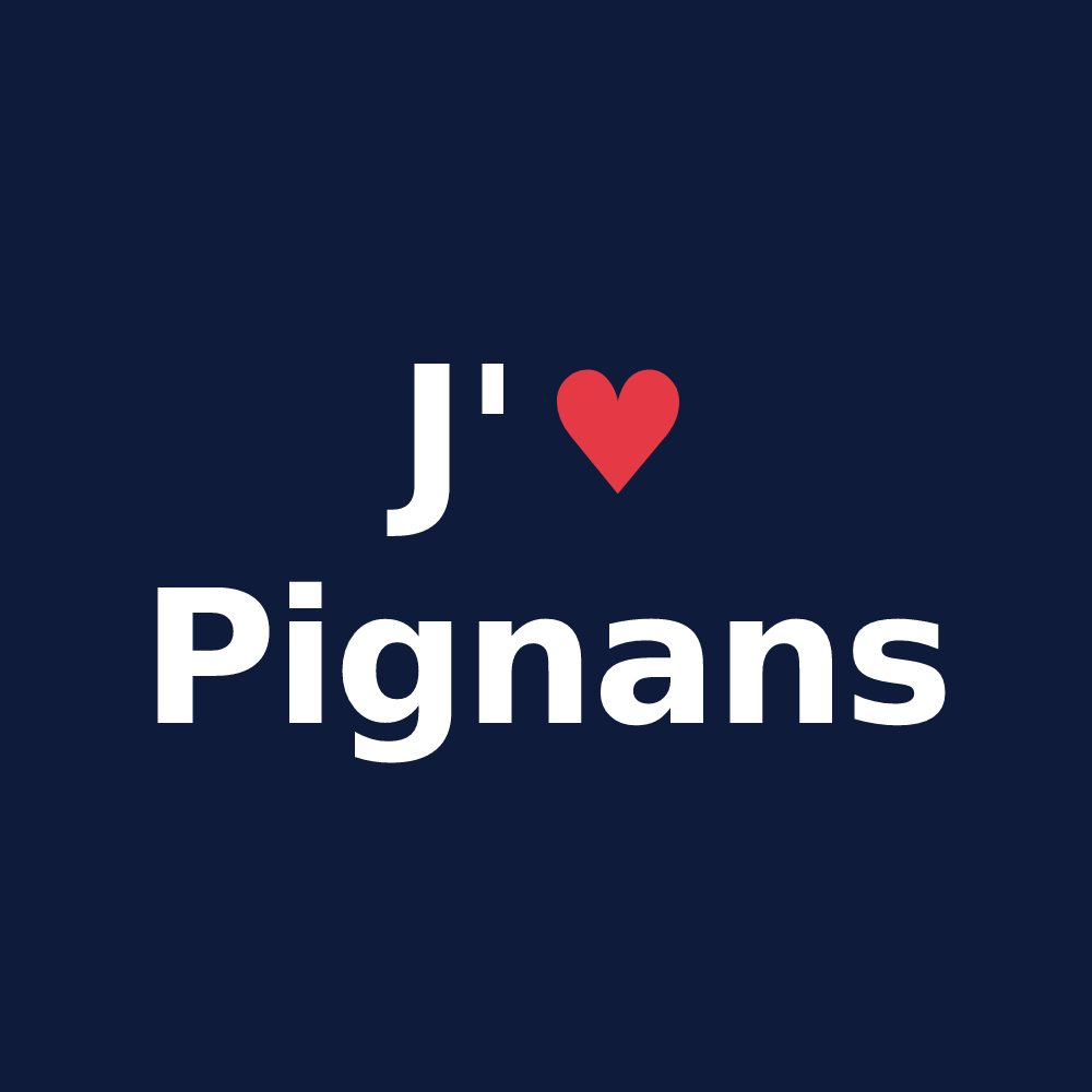 T-shirt personnalisé Pignans — design J'aime Pignans