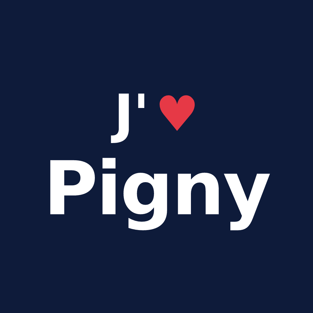 T-shirt personnalisé Pigny — design J'aime Pigny