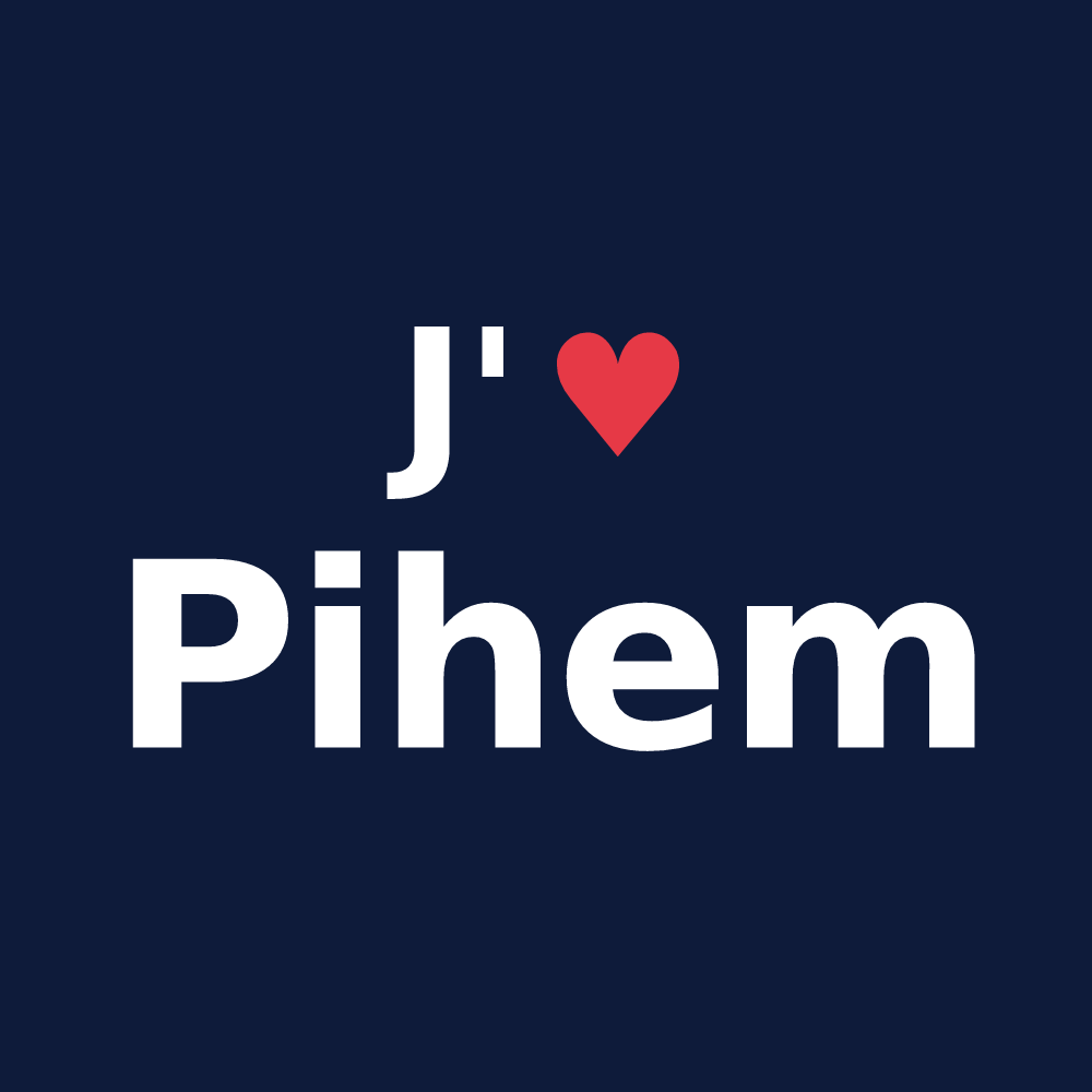 T-shirt personnalisé Pihem — design J'aime Pihem