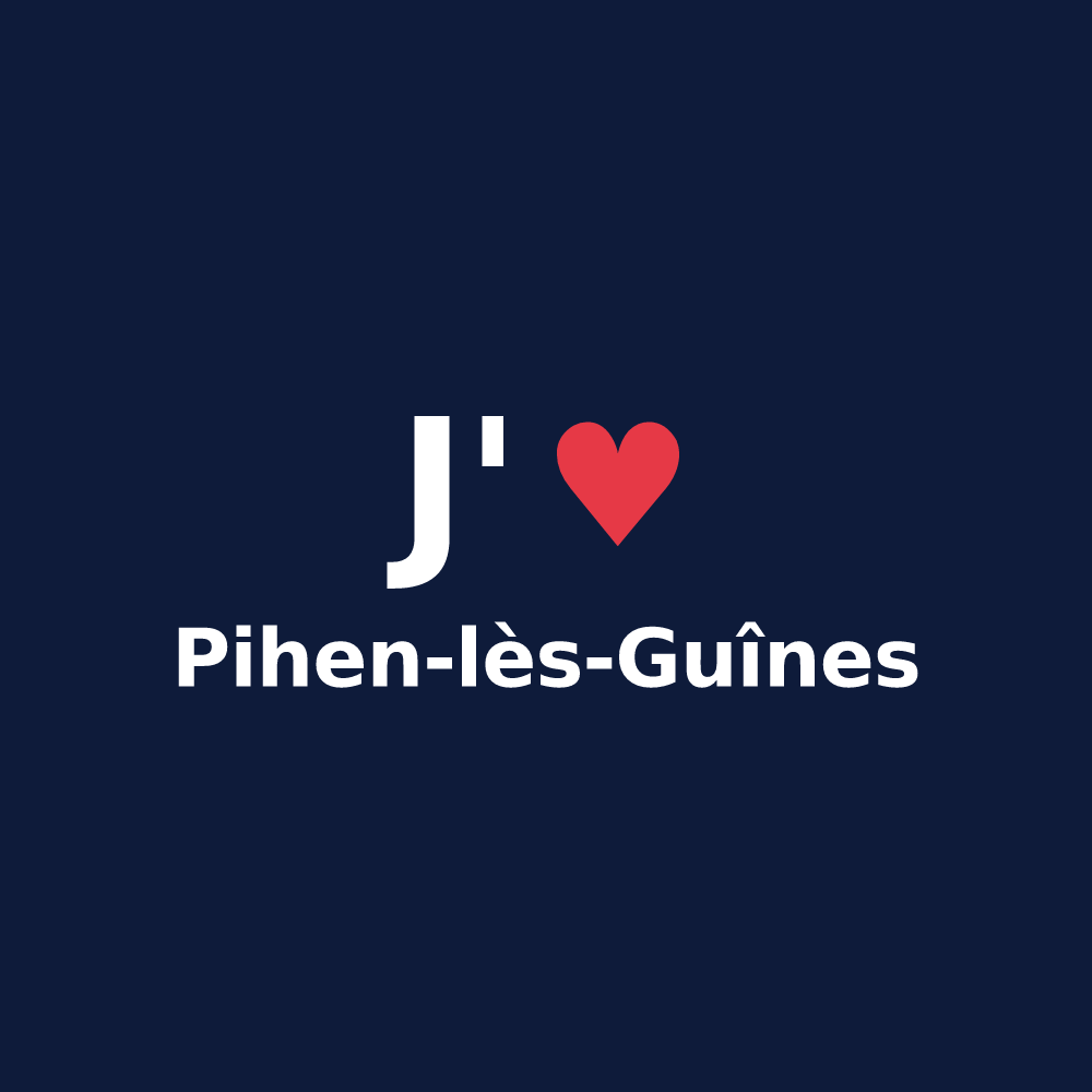 T-shirt personnalisé Pihen-lès-Guînes — design J'aime Pihen-lès-Guînes
