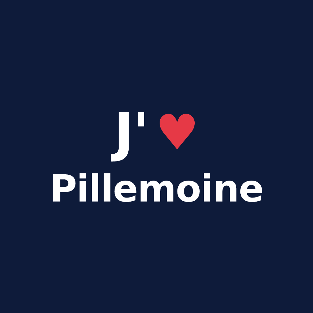 T-shirt personnalisé Pillemoine — design J'aime Pillemoine